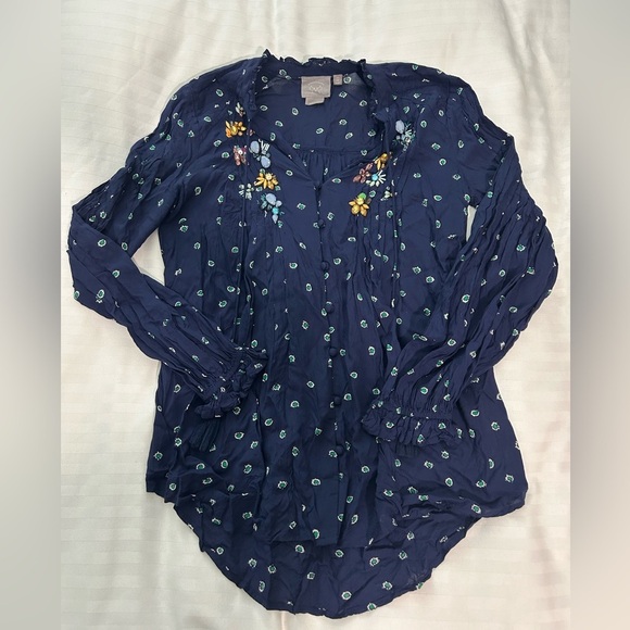 Vanessa Virgina Anthropologie Ashton Blouse - Picture 2 of 10